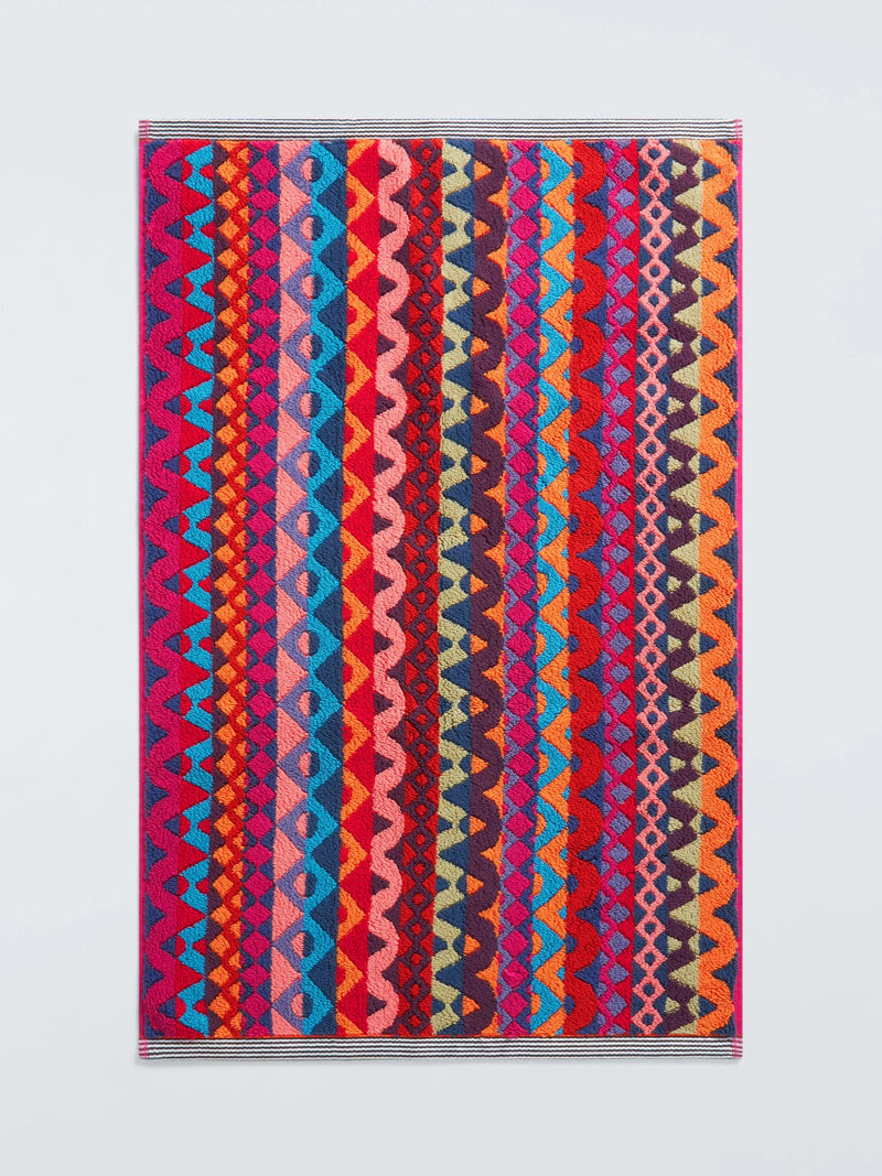 Margo Selby red bath mat, imported from the UK