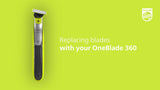 Philips OneBlade 360 blades pack of 2 - British product