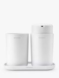 Brabantia ReNew bathroom accessory set, imported from the UK