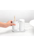 Brabantia ReNew bathroom accessory set, imported from the UK