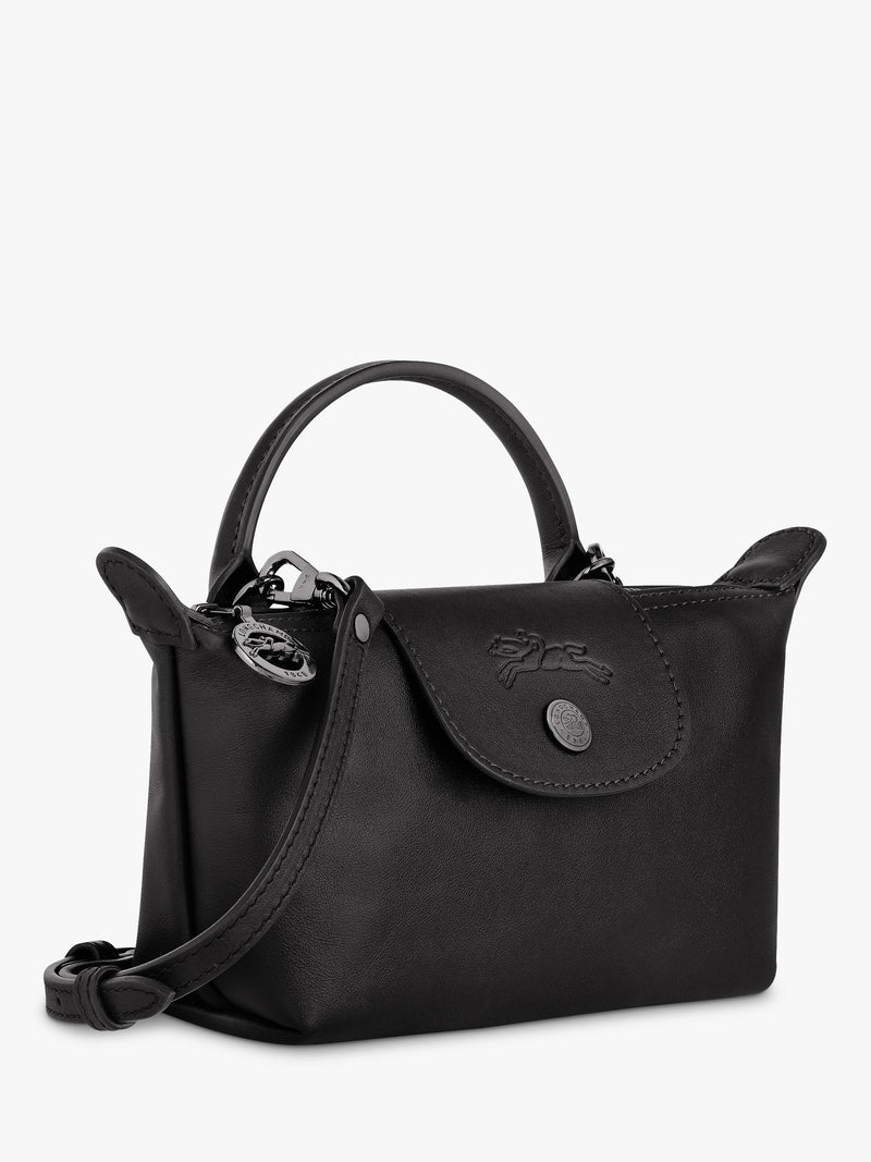 Longchamp Le Pliage Xtra XS cowhide leather pouch (British brand)