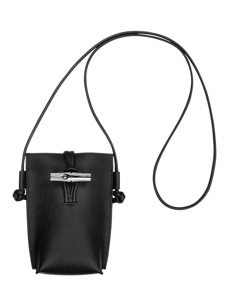 Longchamp Le Roseau leather phone pouch, UK version