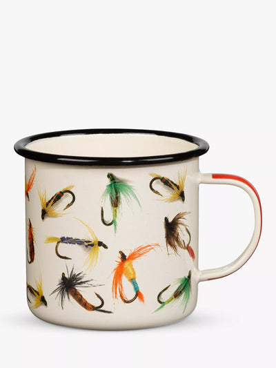 John Lewis Gentlemen's Hardware Fly Fishing Enamel Mug 500ml- Buy online at McGrocer