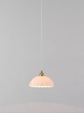 houseof white glass pendant light with brass finish, imported from the UK
