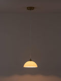 houseof white glass pendant light with brass finish, imported from the UK