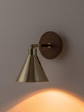 houseof adjustable cone wall light brass 20x13.5x13.5cm, imported from the UK