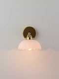 houseof flower glass sconce adjustable wall light brass white (British brand)