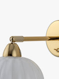 houseof flower glass sconce adjustable wall light brass white (British brand)