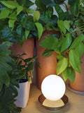 houseof Opal Disk rechargeable table lamp brass (British brand)