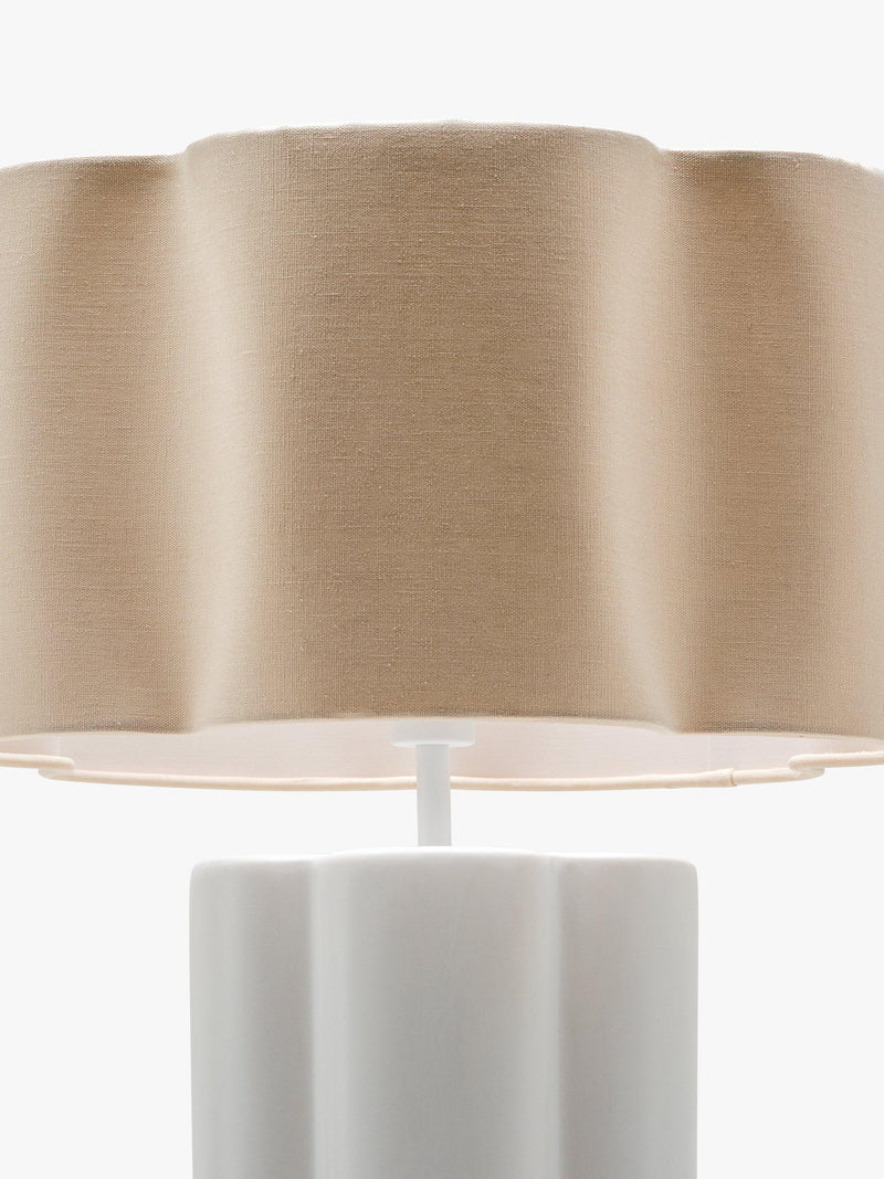 houseof ceramic table lamp white linen shade, UK version