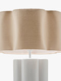 houseof ceramic table lamp white linen shade, UK version