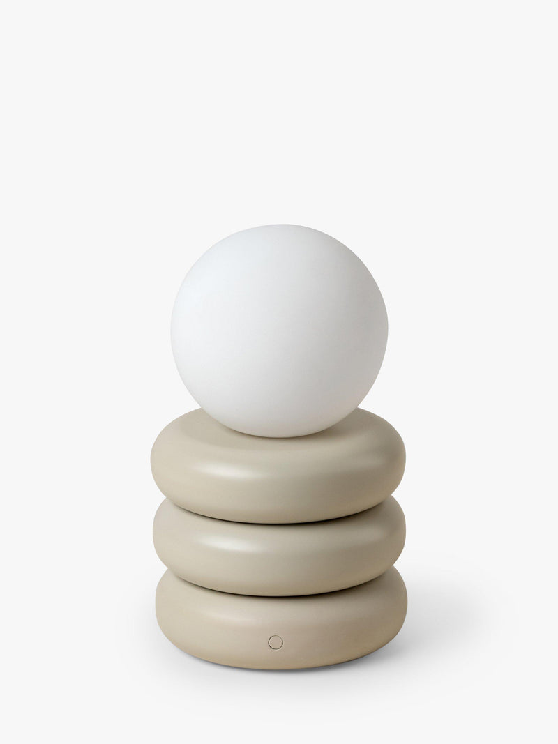 houseof Tube Cordless Portable Table Lamp in Sand, imported from the UK