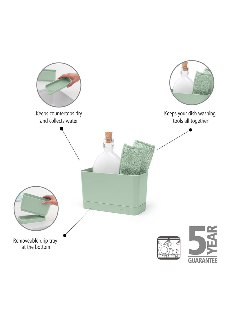 Brabantia sink-side organiser in jade green - British product