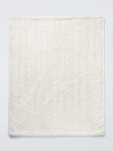 John Lewis John Lewis Luxury Faux Fur Throw in White- Buy online at McGrocer