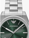 Emporio Armani Men's Federico Date Bracelet Strap Watch - Silver/Green AR11621