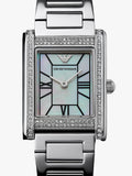 Emporio Armani crystal bracelet watch, silver, imported from the UK