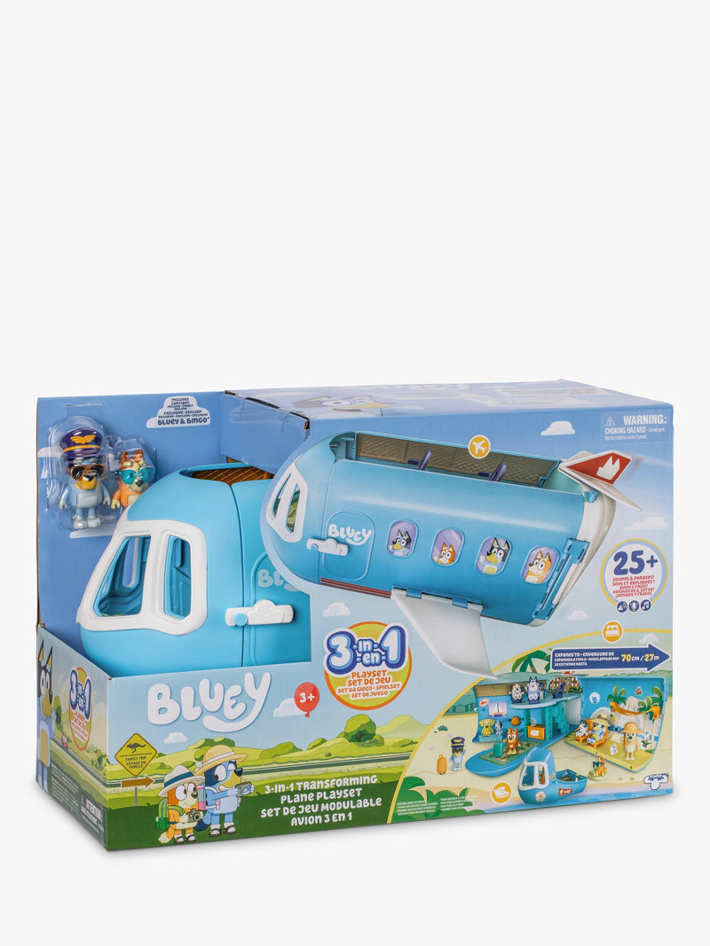 Bluey 3-In-1 Transforming Plane Playset - British product