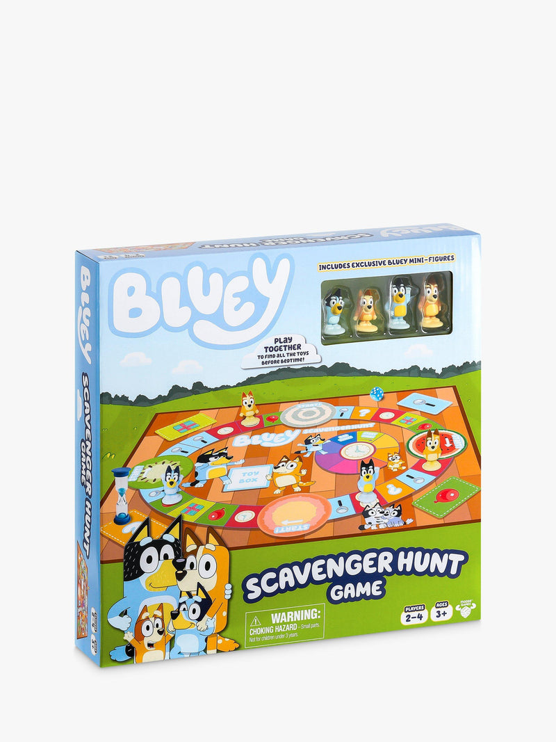 Bluey Scavenger Hunt board game with mini figures - British product