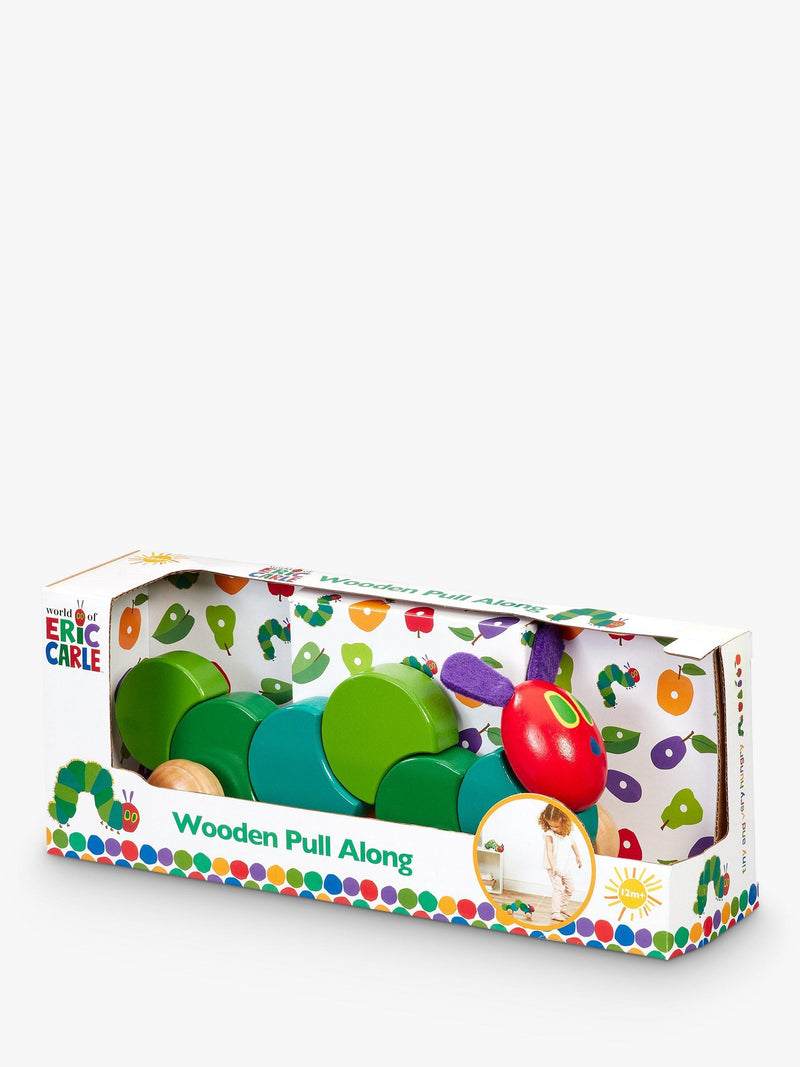 Rainbow Designs Very Hungry Caterpillar wooden pull-along toy, imported from the UK