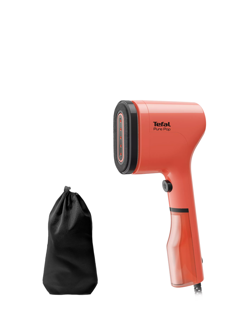 Tefal Pure POP handheld clothes steamer coral, imported from the UK