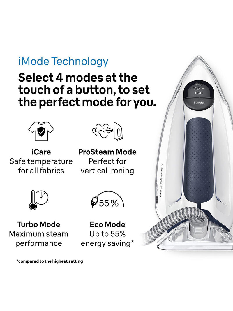 Braun CareStyle 7 Pro steam station iron in blue (British brand)