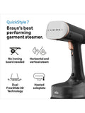 Braun GS7077 clothes steamer black 250ml (British brand)