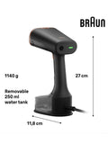 Braun GS7077 clothes steamer black 250ml (British brand)