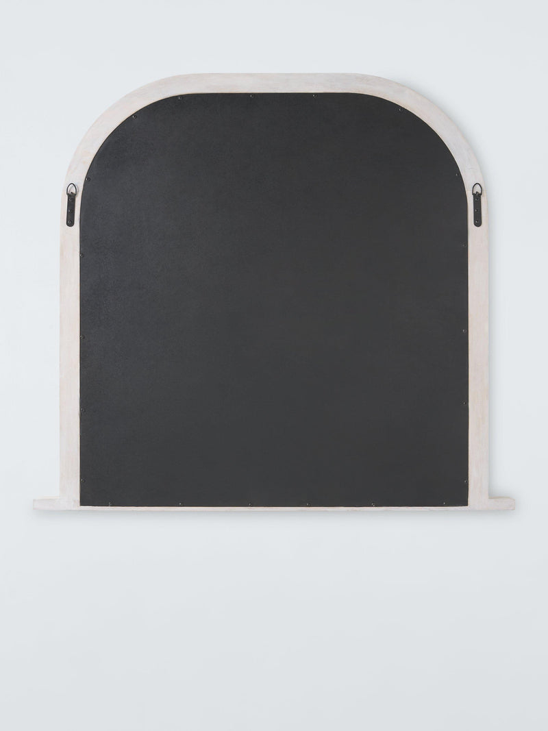 John Lewis hand-carved overmantel mirror whitewash 95x105cm (British brand)