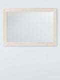John Lewis hand-carved coastal wood wall mirror 100x70cm whitewash finish, imported from the UK