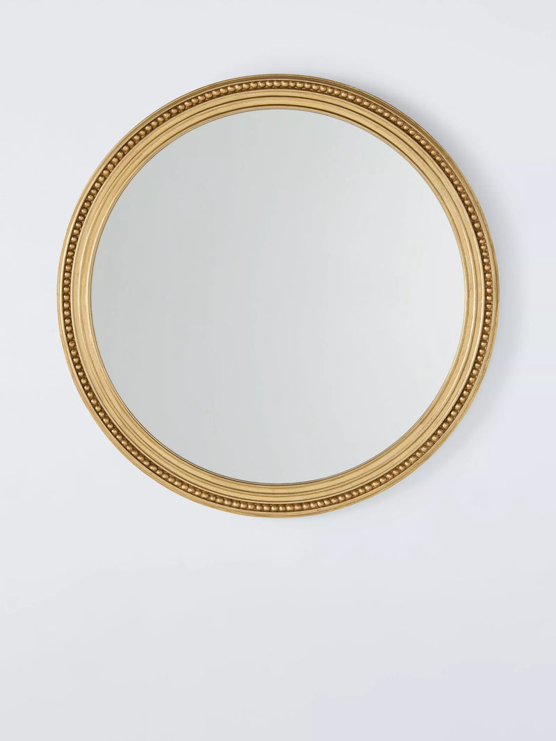 John Lewis vintage French round wall mirror 68cm antique gold, UK version