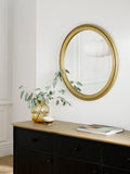 John Lewis vintage French round wall mirror 68cm antique gold, UK version