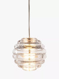 Tom Dixon Press Glass Sphere mini pendant light clear, imported from the UK