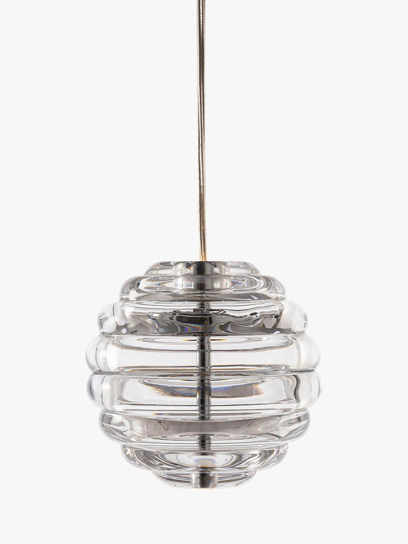 Tom Dixon Press Glass Sphere mini pendant light clear, imported from the UK