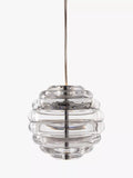 Tom Dixon Press Glass Sphere mini pendant light clear, imported from the UK