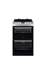 John Lewis AEG CCX1530ACM Freestanding Ceramic Hob Electric Cooker, Stainless Steel- Buy online at McGrocer
