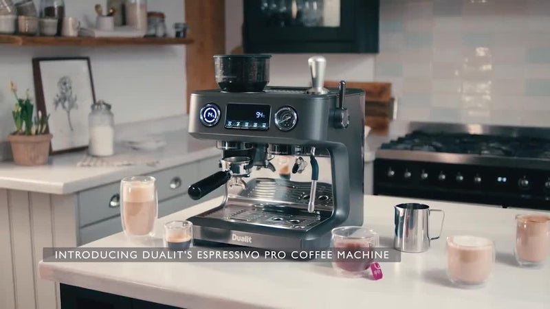 Dualit Espressivo Pro dual boiler espresso machine in grey - British product