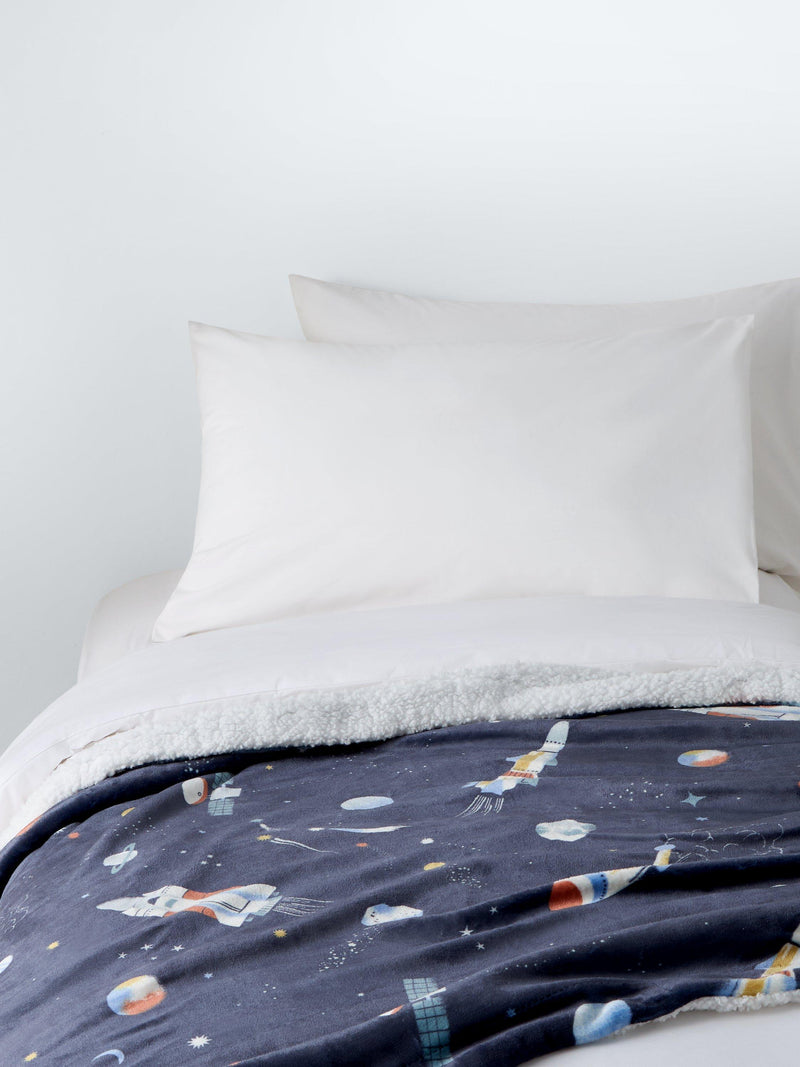 John Lewis kids fleece blanket navy - British product