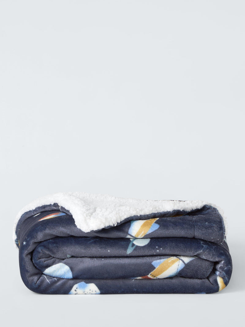John Lewis kids fleece blanket navy - British product