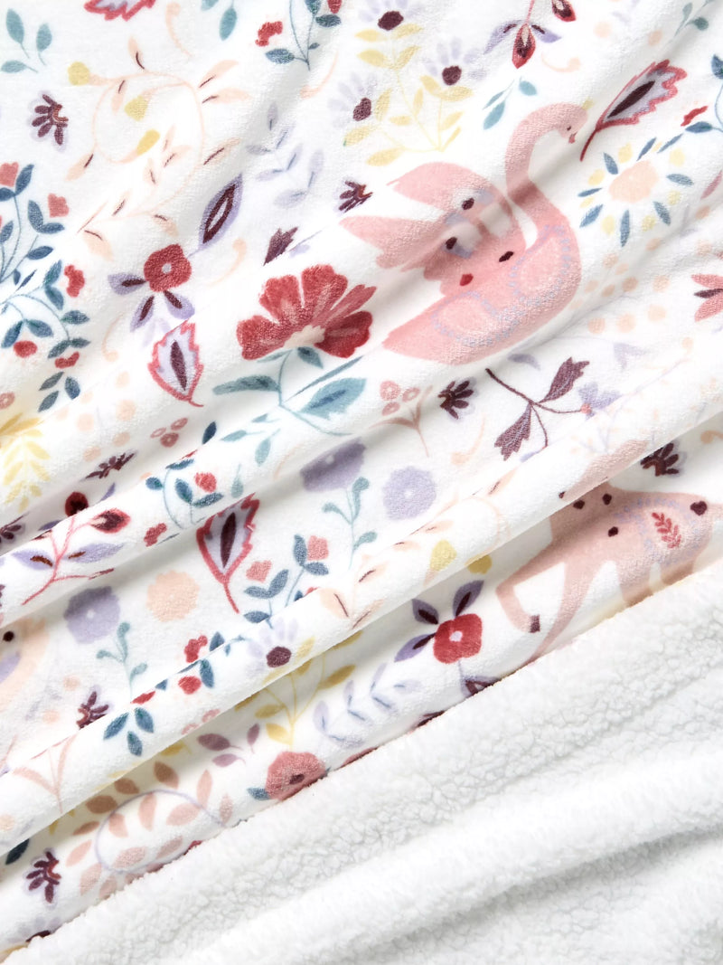 John Lewis kids' unicorn print fleece blanket Pink/Multi, UK version
