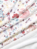 John Lewis kids' unicorn print fleece blanket Pink/Multi, UK version