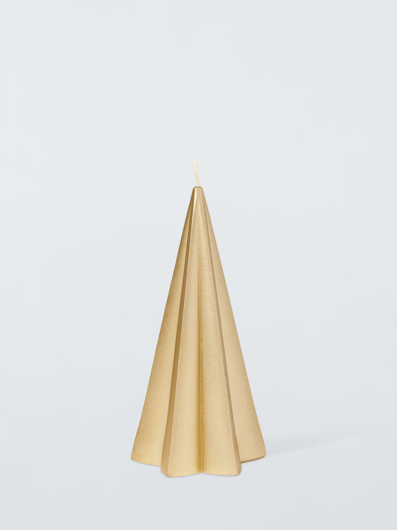 Wachskerze im Weihnachtsbaum-Design