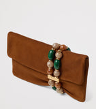 Jimmy Choo Zandra lambskin clutch bag, imported from the UK