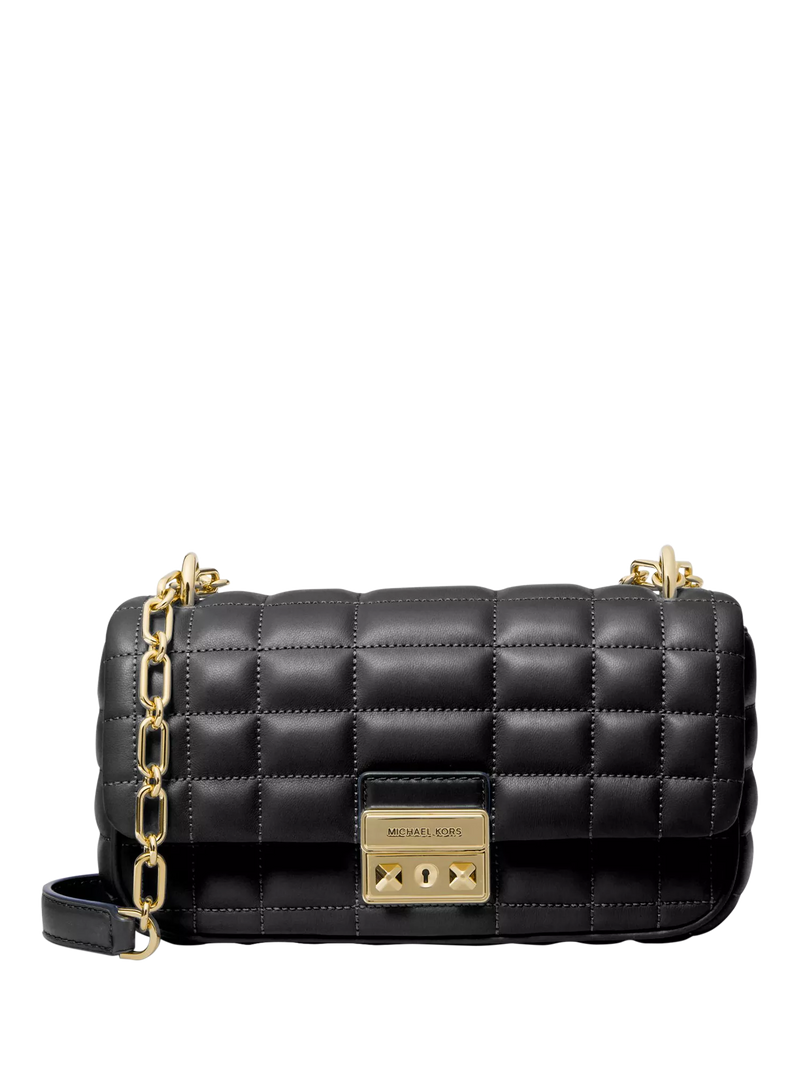 Michael Kors small quilted leather shoulder bag black, UK version