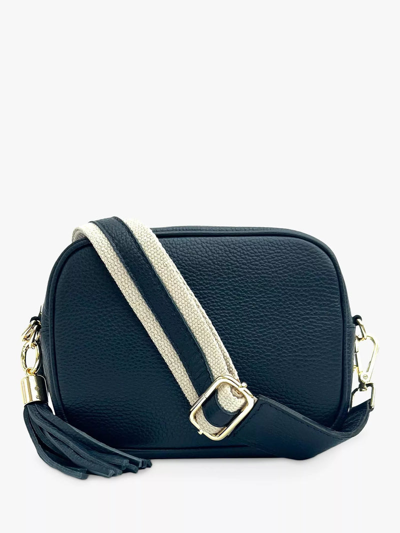 Apatchy London crossbody bag in navy - British product