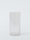 John Lewis clear crackle glass column vase 23.5cm, UK version