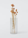 John Lewis clear crackle glass column vase 23.5cm, UK version