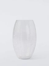 John Lewis John Lewis Crackle Glass Barrel Vase Clear H25cm- Buy online at McGrocer