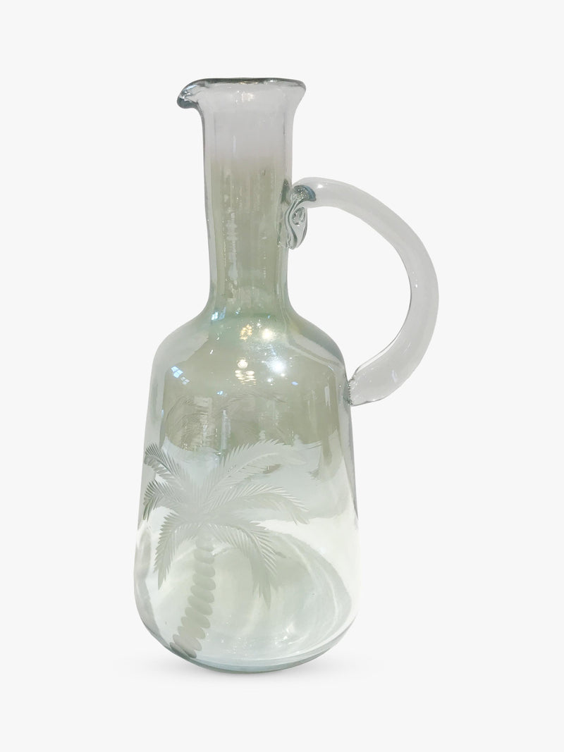 Culinary Concepts green palm etched glass pitcher 1L - British product
