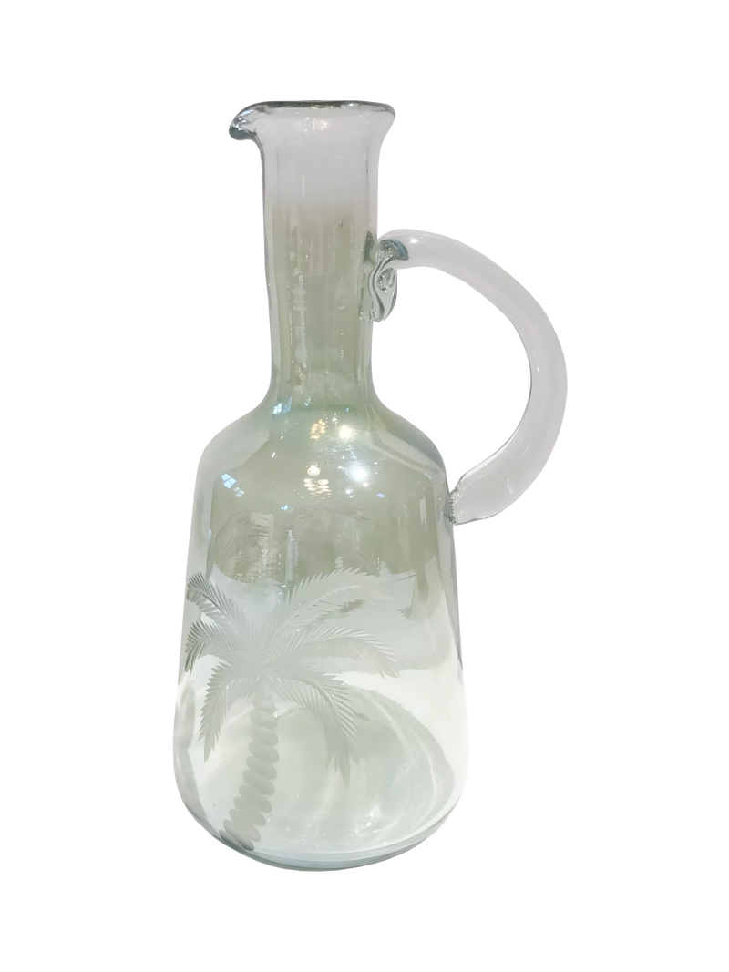 Culinary Concepts green palm etched glass pitcher 1L - British product