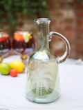 Culinary Concepts green palm etched glass pitcher 1L - British product